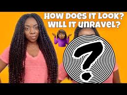 You can sort of see how the shrunken ends look here: Cutting My Long Passion Twist Short Will It Unravel Youtube