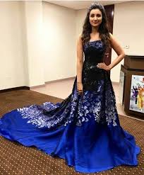 Parineeti Chopra In Blue Gown Indian Bridal Fashion Fashion Bollywood Fashion parineeti chopra in blue gown indian