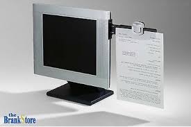 Common applications include supporting computer printouts, large reference books and three ring binders. Paper Holder For Monitor Art Bald