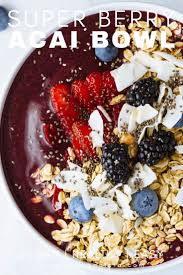 This Acai Bowl Recipe Is A Smoothie Made With Fruit And Acai That S Served In A Bowl And Garnished With A V Acai Berry Bowl Acai Bowls Recipe Acai Berry Powder