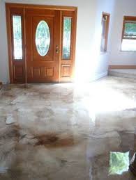 Once acid stained, the color of the concrete is permanently altered. Acid Stained Concrete Patio
