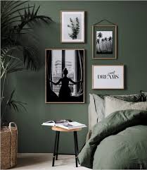 Olive Green Botanical Interior Design Bedroom Color Schemes Home Decor