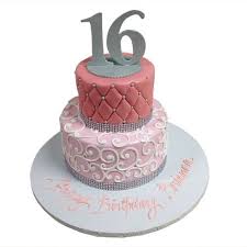 Simply cakes melbourne princess cake themed for 16th birthday. Two Tiered Sweet Sixteen Birthday Cake Simple Elegant And Affordable Cake Graduation Cakes Birthday Cake Kids