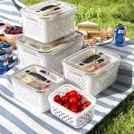 Amazon.com: 5 Pack Large Fruit Storage Containers for Fridge ...