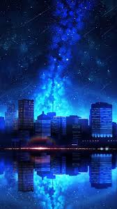 City In The Starry Night Wallpaper Iphone Android Background Followme Planets Wallpaper Scenery Wallpaper Anime Scenery If you have your own one, just send us the image and we will show.