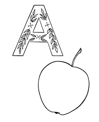 A axe coloring pages letter a apple coloring pages A Is For Apple Coloring Page Coloring Home