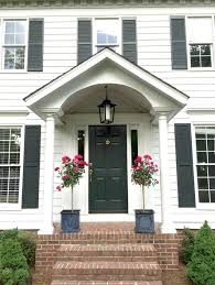 Front Door Style Spring Edition Emily A Clark Colonial Exterior Front Porch Design Small Front Porches Designs