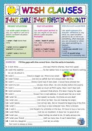 English Grammar In Use Supplementary Exercises With Answers ответы Wish Clauses Interactive And Downloadable Worksheet You Can Do The Exercises Online Or D Learn English Words Grammar And Vocabulary English Grammar Worksheets