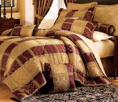 Thereby the comforter is not as dark as the black or brown tone of comforter set; Duvets 7pcs Medallion Patchwork Comforter Set Cal King Burgundy Brown Black Home Furniture Diy Mhg Co Ke