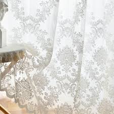 When you see it, you will have a good mood. European White Lace Tulle Curtains Sheer For Living Room Bedroom Window Luxury Floral Curtain Drapes Curtains Aliexpress