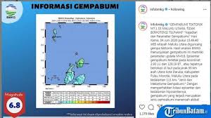 Gempa hari ini 7 kali getarkan indonesia. Gempa Hari Ini Gempa 7 1 Sr Guncang Maluku Utara Kamis 4 6 Pukul 15 49 Wib Simak Info Bmkg Tribun Batam