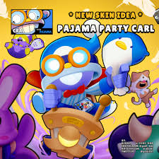 There are lots of amazing fan made skins that are. Gedi On Twitter Skin Idea Pajama Party Carl Brawlstars Supercell Skindesign Gameart