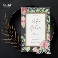 Kad yang pertama jenis art kad yang mempunyai keberatan 260gram persquare meter(gsm). 0076 Kad Kahwin Floral Kad Kahwin Bunga Floral Wedding Invitation Floral Wedding Invitations Wedding Invitations Floral Wedding