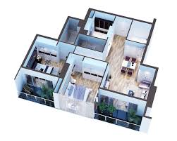 3d Model Modern Interior House Cutaway 3d Model Wood Exterior Door 3d Interior Design Wood French Doors