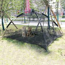 Luxury real estate for cats: Gaorui Portable Large Pop Up Pet Cat Tents Enclosures For Outside Patio Amazon Com Au Pet Supplies