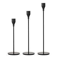 Tags black 2 tier candle holder black metal candle holder black candle holder centerpiece 2 tiered metal candle holder modern black metal candle holder. Frtim Metal Candlestick Holder Set Of 3 Black Taper Candle Stands For 3 4 Inch Candles Led Candles Concise Style Modern Decorative Table Candlesticks For Valentine Party Dinning Living Room Pricepulse