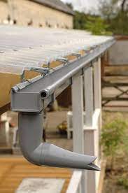 Installation Of Box Roof Gutter On Veranda Roof Diy Gutters How To Install Gutters Rooftop Terrace Design