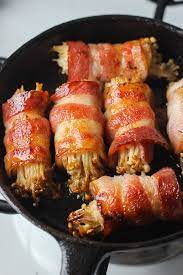 Bacon Wrapped Enoki Spice The Plate Recipe Recipes Asian Recipes Cooking Recipes
