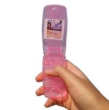 Cute Pink Plastic Cell Phone Polyvore Png Pink Plastic Flip Phones Pink