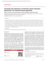 Pdf Grossing And Reporting Of Colorectal Cancer Resection Specimens An Evidence Based Approach