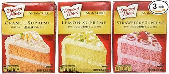 Puree thawed strawberries with juice in blender. Amazon Com Duncan Hines Signature Cake Mix Bundle Strawberry Supreme Orange Supreme Lemon Supreme 16 5oz Pack Of 3 Boxes By Duncan Hines Signature Grocery Gourmet Food