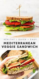 Mediterranean Veggie Sandwich The Simple Veganista Veggie Sandwich Healthy Sandwich Recipes Veggie Sandwich Recipes