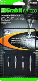 Alden 4507p Grabit Micro Broken Bolt Extractor 4 Piece Kit Bolt And Screw Extractors The Grabit Store
