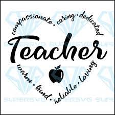 Download Teacher Appreciation Svg Teacher Svg Teacher Gift Gift For Teacher Teacher Word Art School Svg Teacher Day Svg Heart Shape Teacher Word Art Back To School Svg Warm Kind Week Supersvg