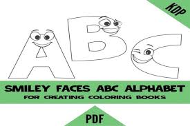 School's out for summer, so keep kids of all ages busy with summer coloring sheets. Kdp Smiley Face Alphabet Coloring Pages Graphic By Sunandmoon Creative Fabrica