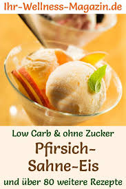 Low Carb Pfirsich Sahne Eis Selber Machen Gesundes Eis Rezept Eis Selber Machen Eis Rezepte Rezepte