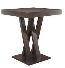 When looking for a modern dining room table, consider shape and material to determine your style. Double X Shaped Base Square Bar Table Cappuccino