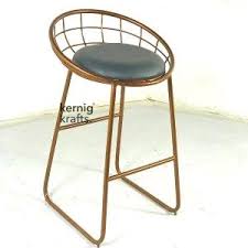 Cushion Seat Iron Modern Bronze Bar Chair In 2020 Bar Chairs Metal Furniture Cafe Furniture