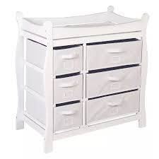 Badger Basket Sleigh Style Baby Changing Table With 6 Baskets In 2020 Changing Table Baby Changing Table Changing Table Dresser