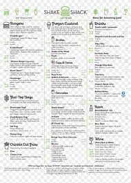 Shake Shack Menu Price Nyc Png Download Clipart 633772 Pikpng