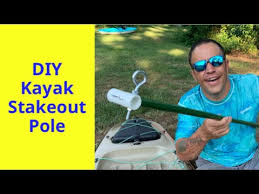 Maybe better solution for kayaking, given heavier weight/material of a boat. Very Cool Diy Stakeout Pole For Under 15 00 Homemade Shallow Water Anchor Youtube