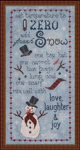 It's never too early to start making your homemade gifts for the holidays. Whispered By The Wind Recipe For A Snowman Cross Stitch Pattern 123stitch