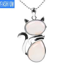 Buy Stone Animal Necklace Pendant Cute Cat Pendant Necklace Agate With Chain Female At Affordable Prices Free Shipping Real Reviews With Photos Joom