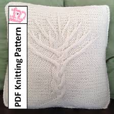 Tree Of Life Knit Pattern Tree Of Life Pillow Cover