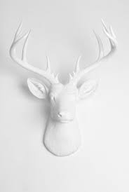 Black And White Deer Wall Art The Xl Templeton Modern White Deer Head Wall Decor Faux Deer Head Wall Faux Deer Head Deer Head Wall Mount