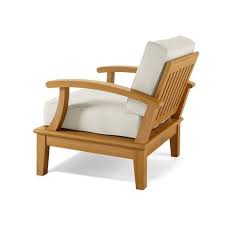 Teak Club Chair With 40 Cushion Options Veranda Collection In 2020 Club Chairs Outdoor Chairs Chair