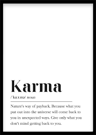 Karma Definition Poster Plakat Download Schrift Design Skandinavisch Poster Minimal Schwarz Weiss Law Of Attra Karma Quotes Karma Definition Karma Quotes Truths