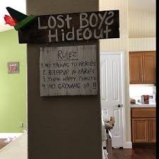 Lost Boys Hideout Door Sign Peter Pan Etsy Directional Signs Door Signs Lost Boys