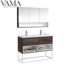 Expert customer service · 60,000+ products in stock · 90 day returns Vama 48 Inch American Mdf Ceramic Double Basin Solid Wood Metal Legs Bathroom Vanity With Open Shelves 100 1200 China Metal Legs Bathroom Vanity American Mdf Bathroom Vanity Made In China Com