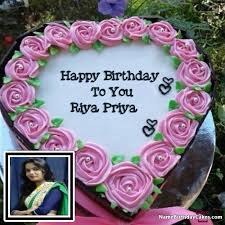 Birthday Cake Images With Name Priya Your Name Photo On Birthday Cake Riya Priya Happy Birthday Cakes Birthday Wishes Cake Cake Name