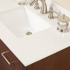 Vanity tops don't have one standard size, and are cut to match standard vanity sizes. Home Decorators Collection 37 In W Engineered Stone Single Vanity Top In Sparkling White With White Sink Sprwht3722 2cm The Home Depot