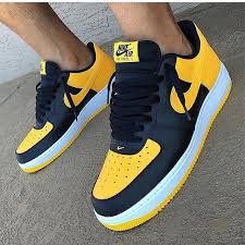 Black And Blue Air Force 1 Custom Http Www Jimmyjazz Com Mens Footwear Nike Air Force 1 Sneaker 820266 011 Color Black Utm Source Cj Utm Med Sneakers Men Fashion Sneakers Fashion Sneakers Men