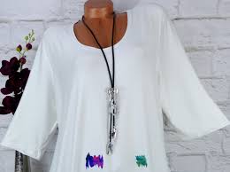 Naveed Tunika Bluse Kleid Lagenlook Longshirt Top Taschen A Linie Bunt 2)  48 50 | eBay