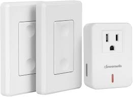 Dewenwils Wireless Remote Wall Switch And Outlet Plug In Remote Control Light Switch No Wiring Expandable 100 Ft Rf Range Etl Listed 2 Switches And 1 Receiver Amazon Com