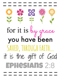 You'll also find stained glass images and copyright free images that you can use for many subjects like catechism, reading (book reports), and history. For It Is By Grace Bible Verse Coloring Page Printables What Mommy Does