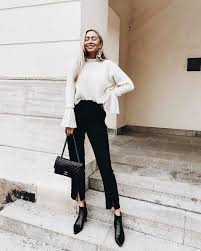 Winter Outfit Black And White Fashion Casual Fall Outfits Clothes